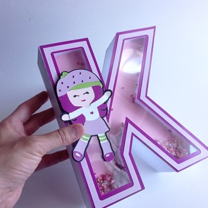 3D Shaker Letter Svg "k" Arquivo 3D de letra svg para Cricut Modelo de carta 3D Silhueta Cameo Letras cortadas a laser Aniversário PDF para impressão