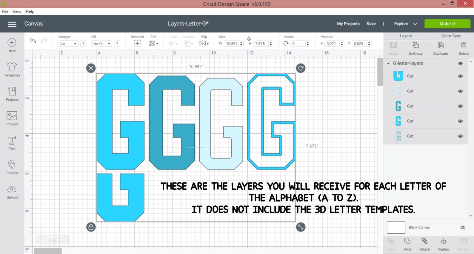 Layers for 3D Letters Svg Alphabet A to Z Only 5 layers for - Etsy España