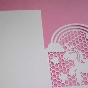 Unicorn Envelope Card Svg, Unicorn Template, Unicorn Invitations Card ...