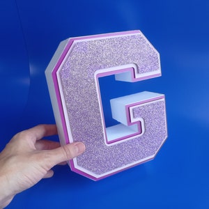 3D Letter Svg "G" 3D Letter svg File for Cricut 3D Letter Template Silhouette Cameo Laser Cut Letters Birthday PDF Printable