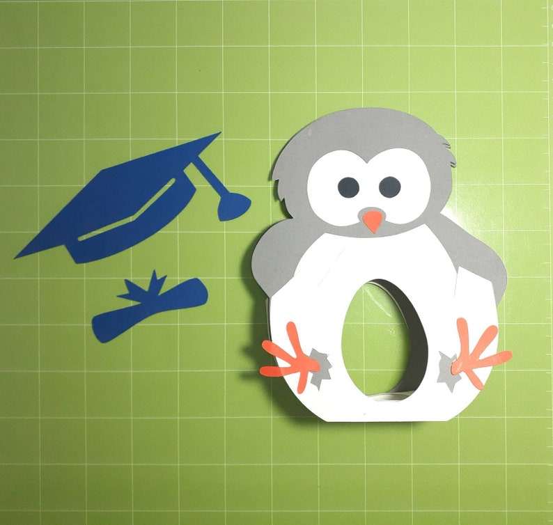 Download Graduate Owl Egg Holder SVG Template Kinder Egg SVG Cutting | Etsy