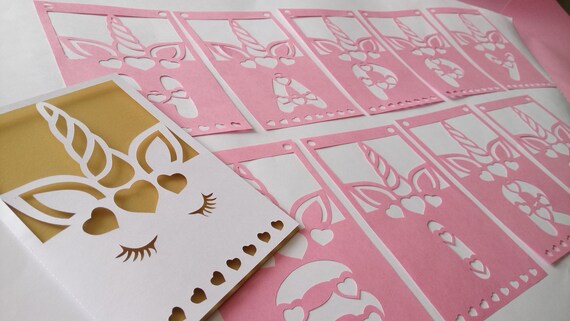 Download Set Svg Unicorn Banner And Envelope Card Unicorn Template Etsy PSD Mockup Templates