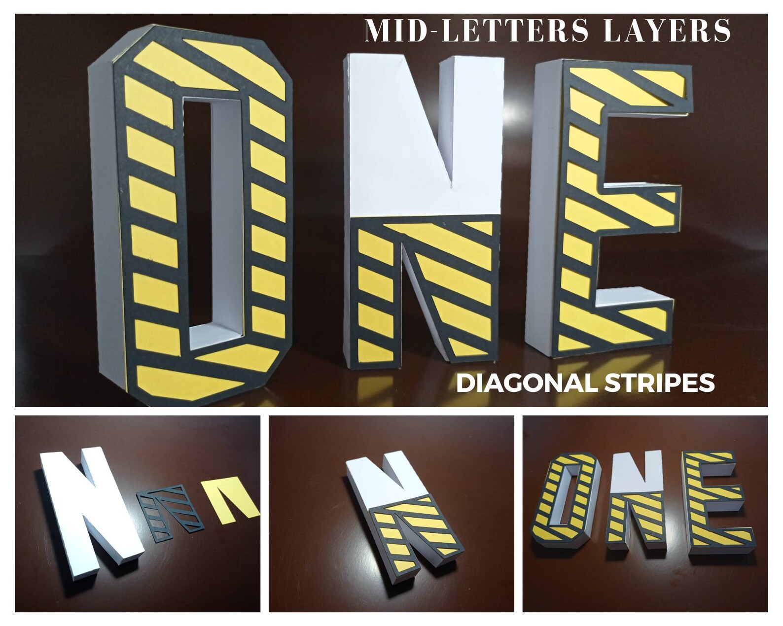 Layers for 3D Letters Svg Numbers Svg Diagonal Stripes Svg - Etsy