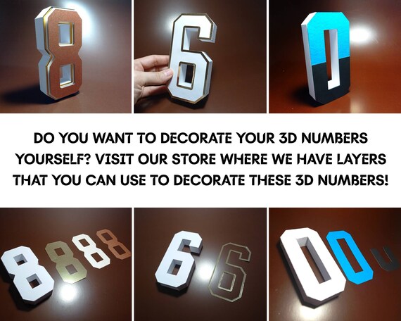 Download 3d Numbers Svg 0 To 9 3d Numbers Svg Files For Cricut 3d Etsy