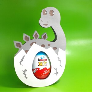 Easter Dinosaur Egg Holder SVG Template Chick Kinder Egg SVG Cutting File Cricut Dxf Silohuette Laser Cut PDF Printable Instant Download