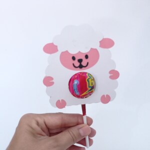 SVG Easter Sheep Lollipop Holder Svg for Cricut Joy Cricut Maker Cricut Esplora Silhouette Cameo Brother ScanCut Laser Cut Svg Template