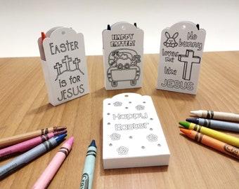 3 Svg Coloring Box Crayon Holder Easter is for Jesus | Cricut Maker Cricut Joy Cricut Explore Silohuette Cameo Laser Cut