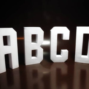 Lettres 3D Svg Alphabet A à Z Lettres 3D svg Fichiers pour Cricut Lettres 3D Modèle Silhouette Cameo Laser Cut Lettres Anniversaire PDF Imprimable