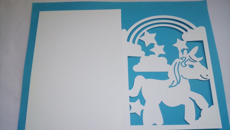 unicorn envelope card svg unicorn template unicorn etsy