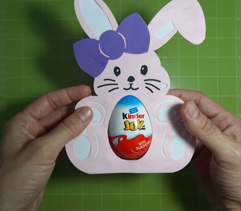 Download Set 2 Rabbit Easter Egg Holder Svg Bunny Template Kinder ...