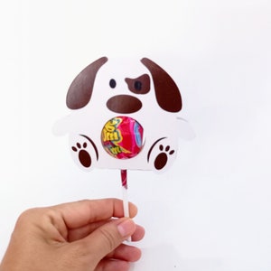 SVG Easter Dog Lollipop Holder Svg for Cricut Joy  Cricut Maker Cricut Explore Silhouette Cameo Brother ScanCut Laser Cut  Svg Template