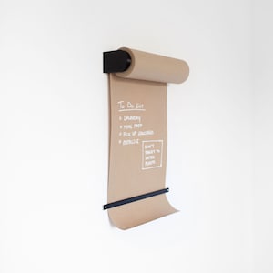 Butcher Paper Wall Dispenser, Wall Mounted Paper Roll, Hanging Note Roll, Paper Roll Dispenser, Kraft Paper Roll Holder, 12"/305mm - BLACK