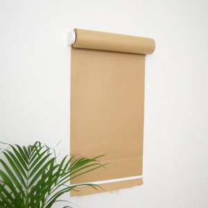 Wall Mounted Studio Paper Roller - Butcher Paper Roll Holder - Kraft Paper Dispenser - Café Menu Board - Hanging Daily Note Roll - WHITE