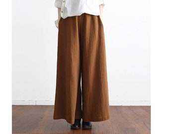 Womens Loose Fitting Casual Texture Linen Pants With Pockets, Womans Loose Pants, Linen Pants, Casual Pants, Pants For Women, Pants For Lady