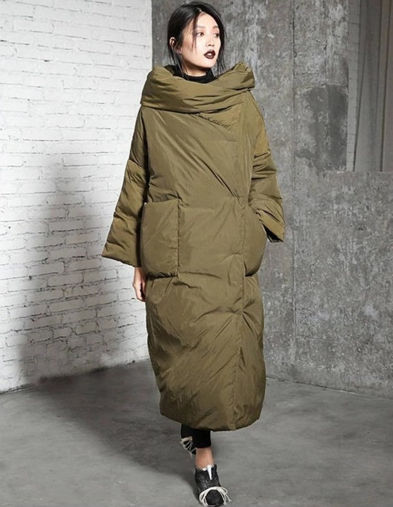 Womens Winter Fashion Plus Size Loose Fitting Hooded Down Coat Etsy