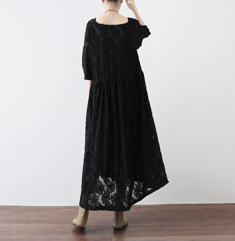 Womens Summer Loose Fitting V Neck Embroidery Chiffon Robe - Etsy