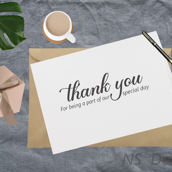 Thank You Card Wedding Etsy