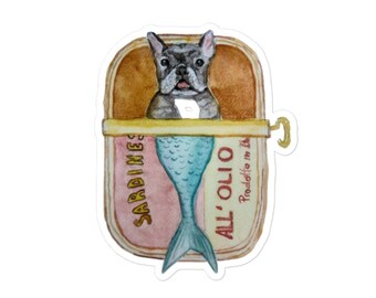 Stickers sardines Frenchie