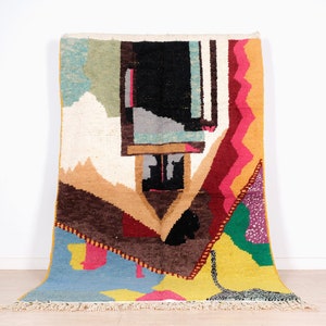 Vintage Boujaad Rug, Authentic Moroccan Rug, 6x9 ft