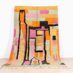 Vintage Boujaad Rug, Authentic Moroccan Rug, 6x9 ft