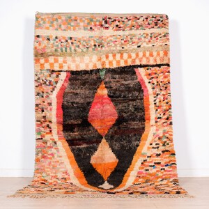 Vintage Moroccan Rug, Authentic Boujaad Rug 5x8 ft