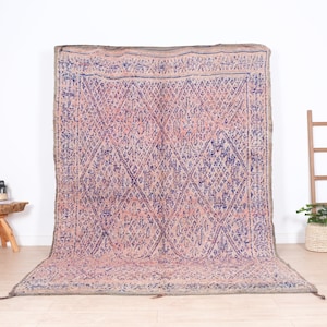 Vintage Moroccan Rug, Beni Mguild Rug 6.8 x 10.1 ft
