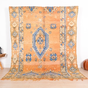 Vintage Marokkanischer Teppich, Rosa Boujaad Teppich 200x250