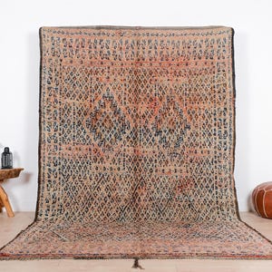 Vintage Moroccan Rug, Authentic Beni Mguild Rug 6x10 ft