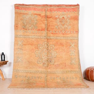 Vintage Marokkanischer Teppich, Authentischer Boujaad Teppich, 200x250