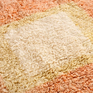 Authentic Boujaad Rug, Peach Moroccan Rug 4x6 ft image 5