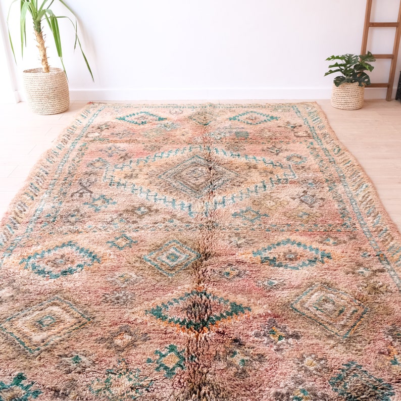 Vintage Moroccan Rug Boujaad Rug 7x11 Ft Etsy