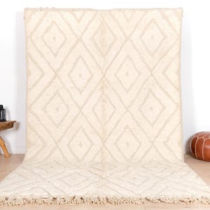 Authentic Moroccan Rug, Beni Ourain Rug 6x10 ft