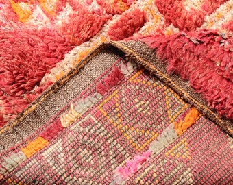 ヴィンテージモロッコラグ、本物のブージャラグ 7 x 11フィート - Etsy