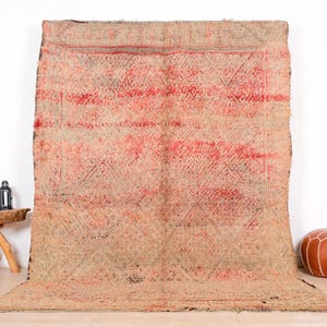 Vintage Moroccan Rug, Authentic Beni Mguild Rug 6x9 ft