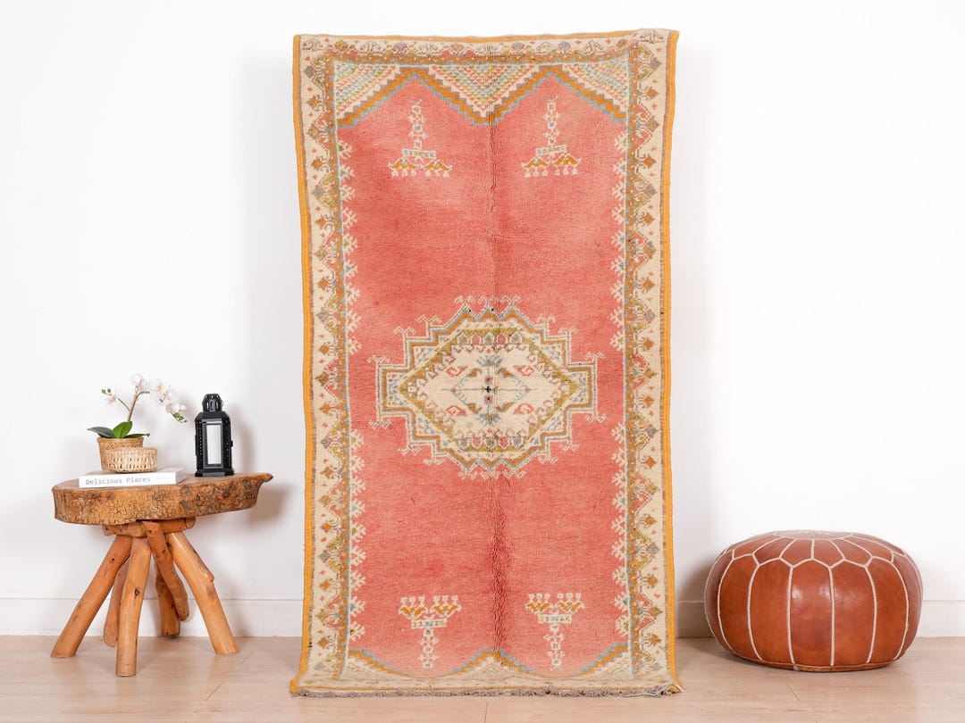 Vintage Moroccan Rug, Authentic Taznakht Rug 3x6 Ft - Etsy
