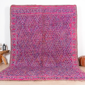 Authentic Beni Mguild Rug, Vintage Moroccan Rug, 7x10 ft