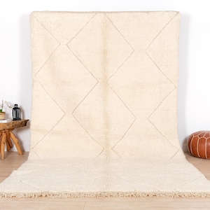 Authentic Moroccan Rug, Beni Ourain Rug 6x10 ft