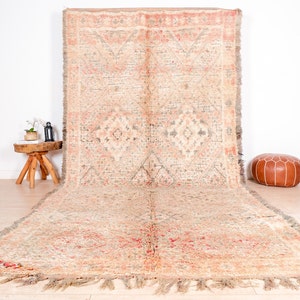 Vintage Moroccan Rug, Authentic Beni Mguild Rug 7x13 ft