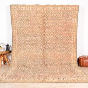 Vintage Moroccan Rug, Authentic Beni Mguild Rug 7x11 ft