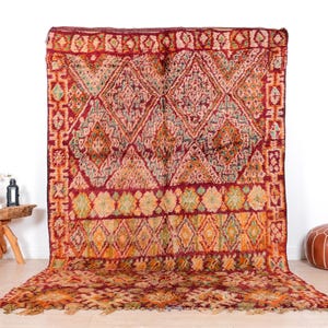 Vintage Moroccan Rug, Authentic Beni Mguild Rug 6x10 ft