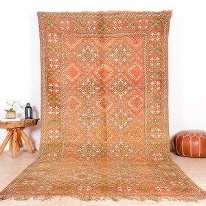 Vintage Moroccan Rug, Authentic Boujaad Rug 6x11 ft