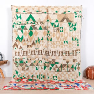 Vintage Moroccan Rug, Authentic Boujaad Rug 6x9 ft