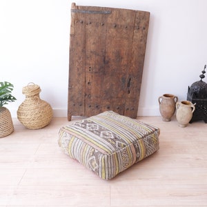 Moroccan Floor Cushion, Moroccan Kilim Pouf