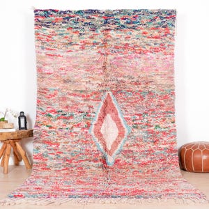 Vintage Boujaad Rug, Authentic Moroccan Rug 6x9 ft