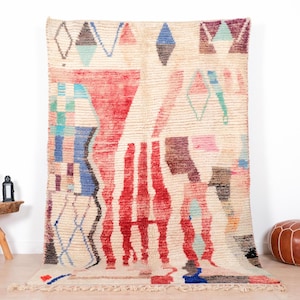 Vintage Moroccan Rug, Authentic Boujaad Rug 6x9 ft