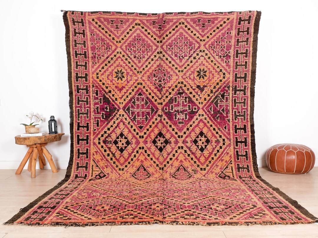Vintage Moroccan Rug, Purple Beni Mguild Rug 7x11 Ft - Etsy Canada