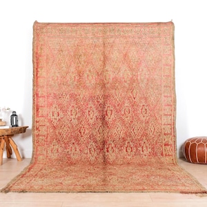 Vintage Moroccan Rug, Authentic Beni Mguild Rug 6x10 ft