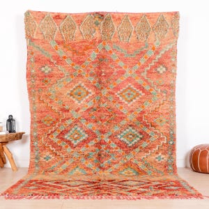 Vintage Moroccan Rug, Authentic Boujad Rug 6x9 ft