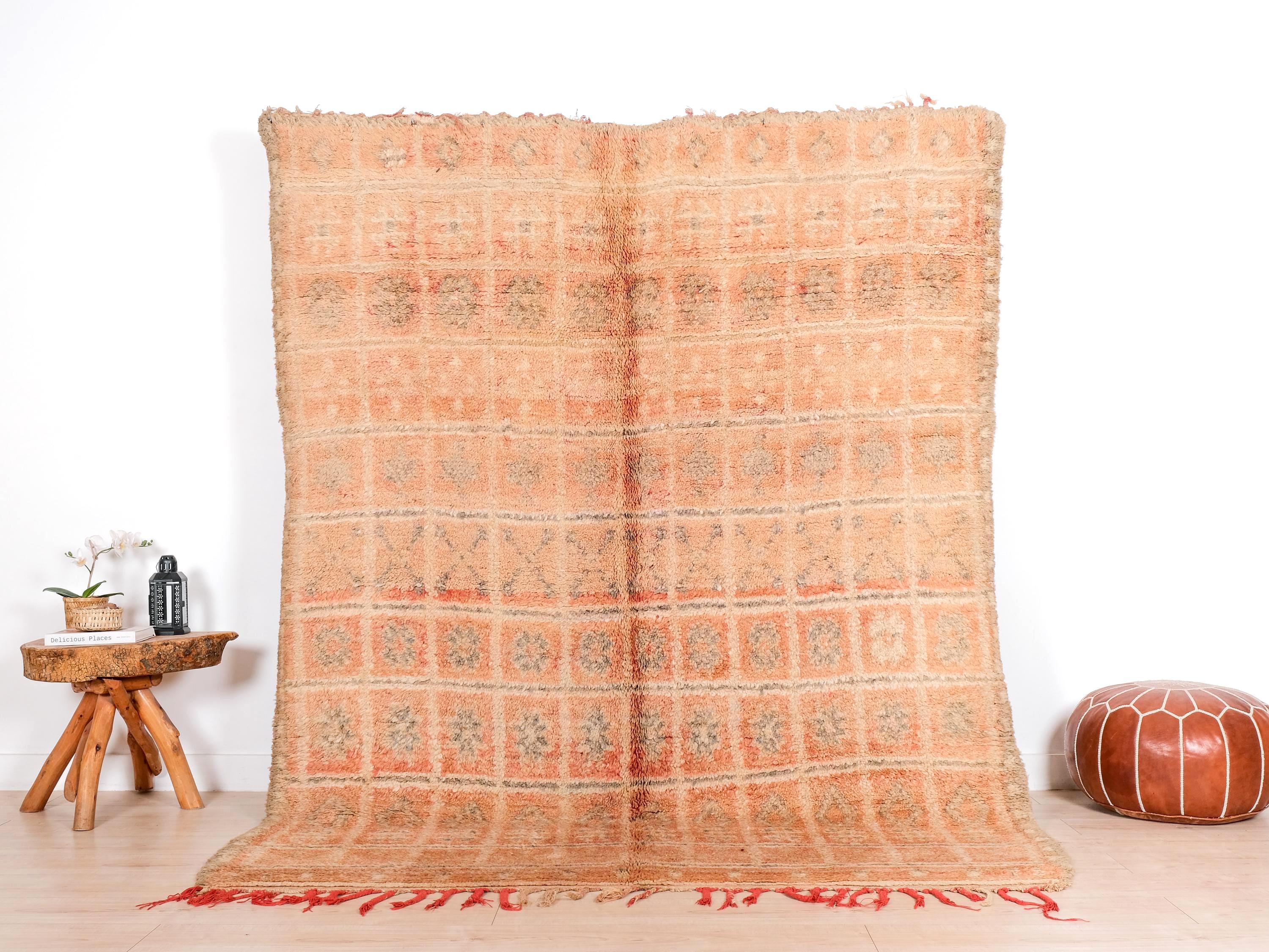 Vintage Moroccan Rug, Authentic Boujad Rug, 7x8 Ft - Etsy