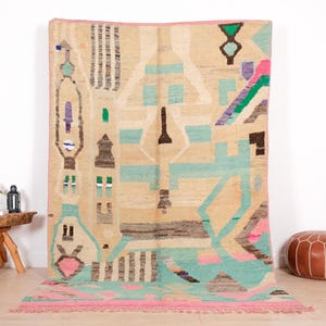 Vintage Boujaad Rug, Authentic Moroccan Rug 6x9 ft